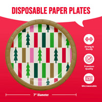 Holiday Hues Trees Luncheon Plates 7