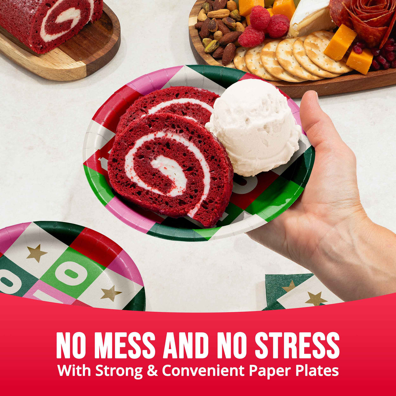 Holiday Hues Ho Ho Ho Luncheon Plates 7" (8/Pkg)