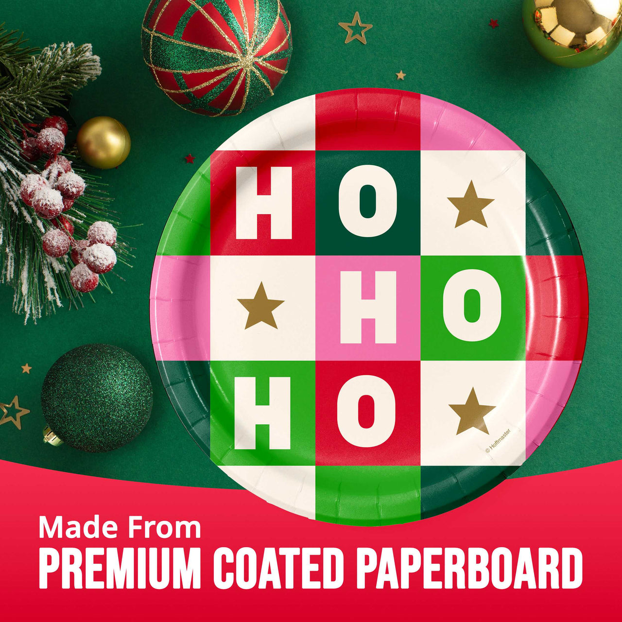 Holiday Hues Ho Ho Ho Luncheon Plates 7" (8/Pkg)