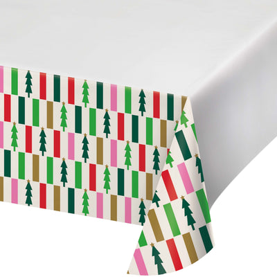 Holiday Hues Plastic Tablecover 54" x 96"