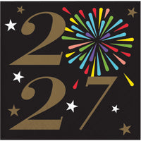 New Years Radiance 2027 Beverage Napkins