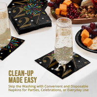 New Years Radiance 2027 Beverage Napkins (16/Pkg)