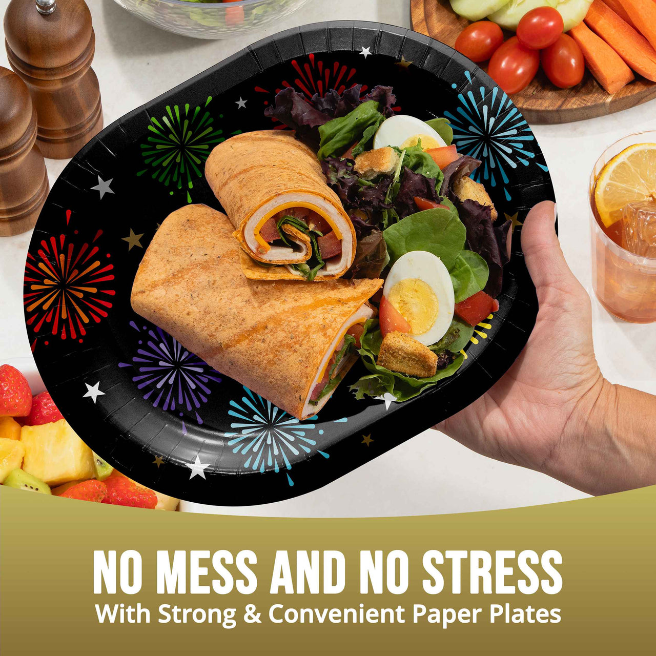 New Years Radiance Oval Platters 12" (8/Pkg)