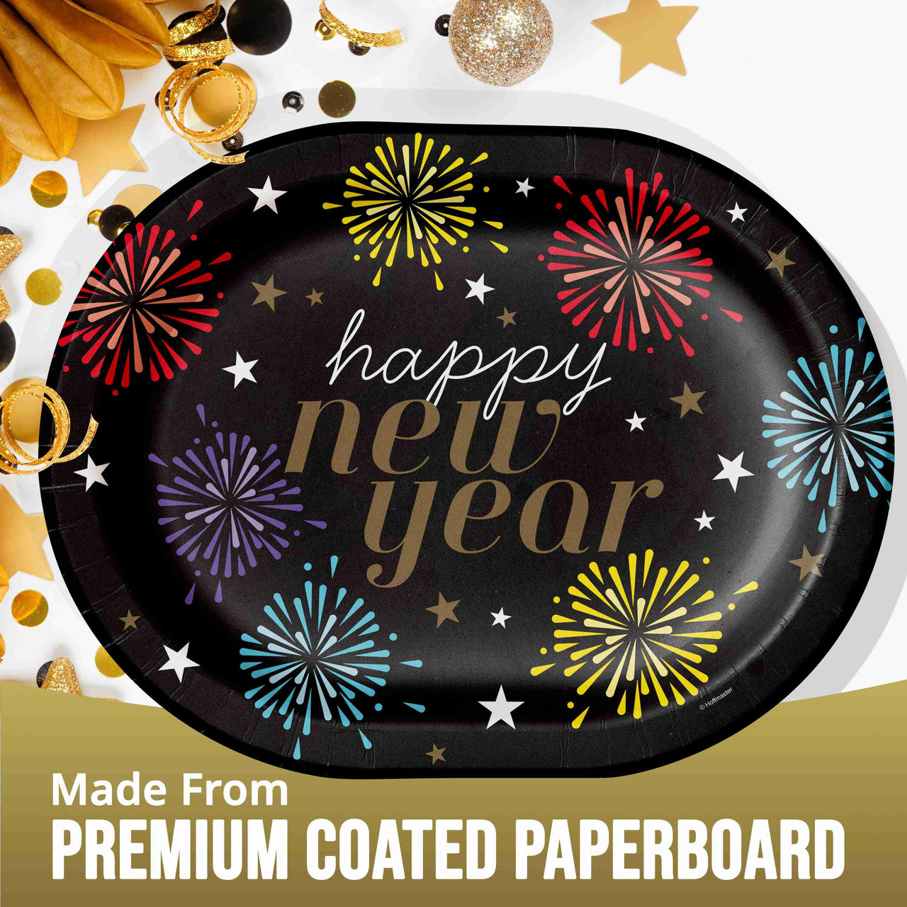 New Years Radiance Oval Platters 12" (8/Pkg)
