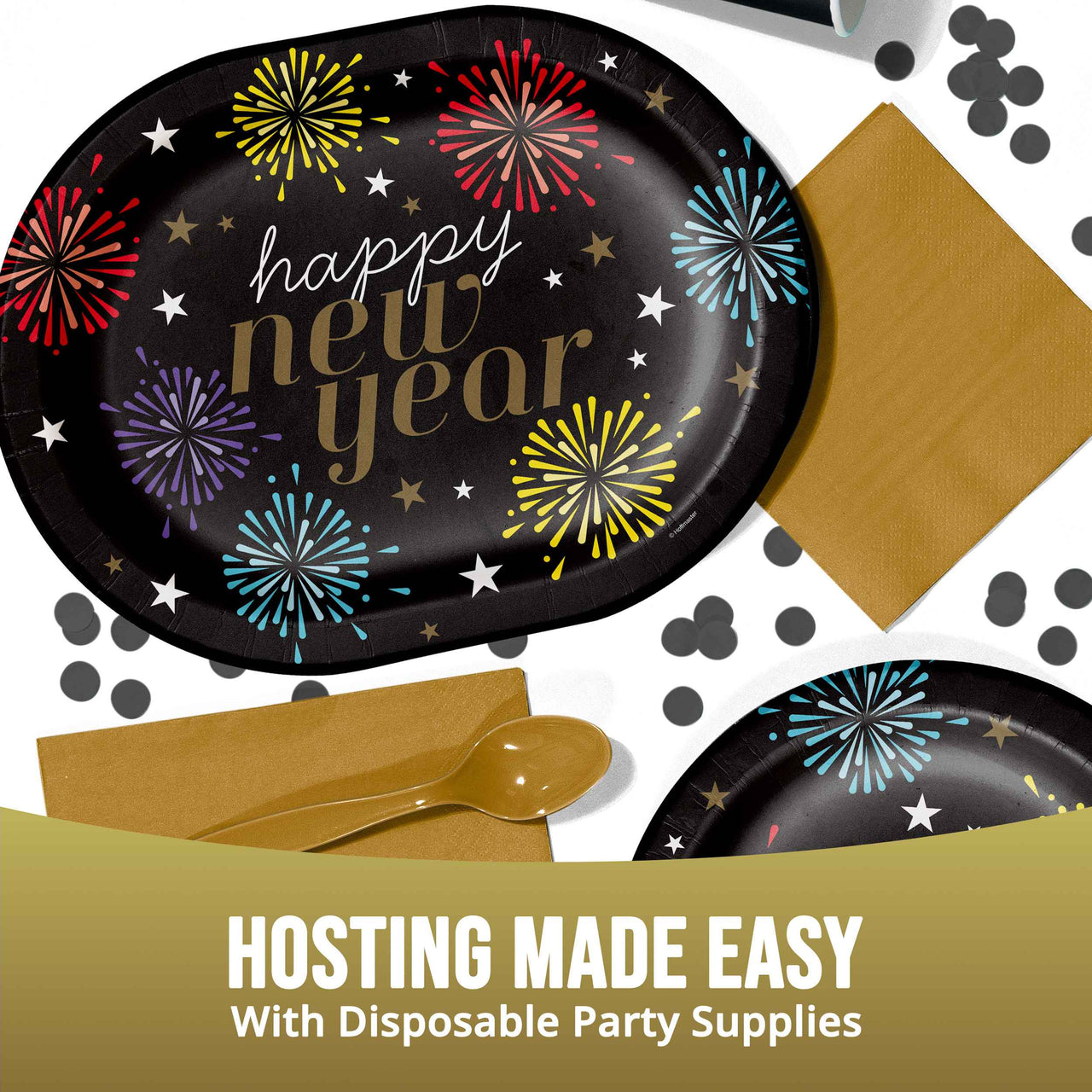 New Years Radiance Oval Platters 12" (8/Pkg)