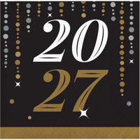Dazzling Midnight 2027 Beverage Napkins