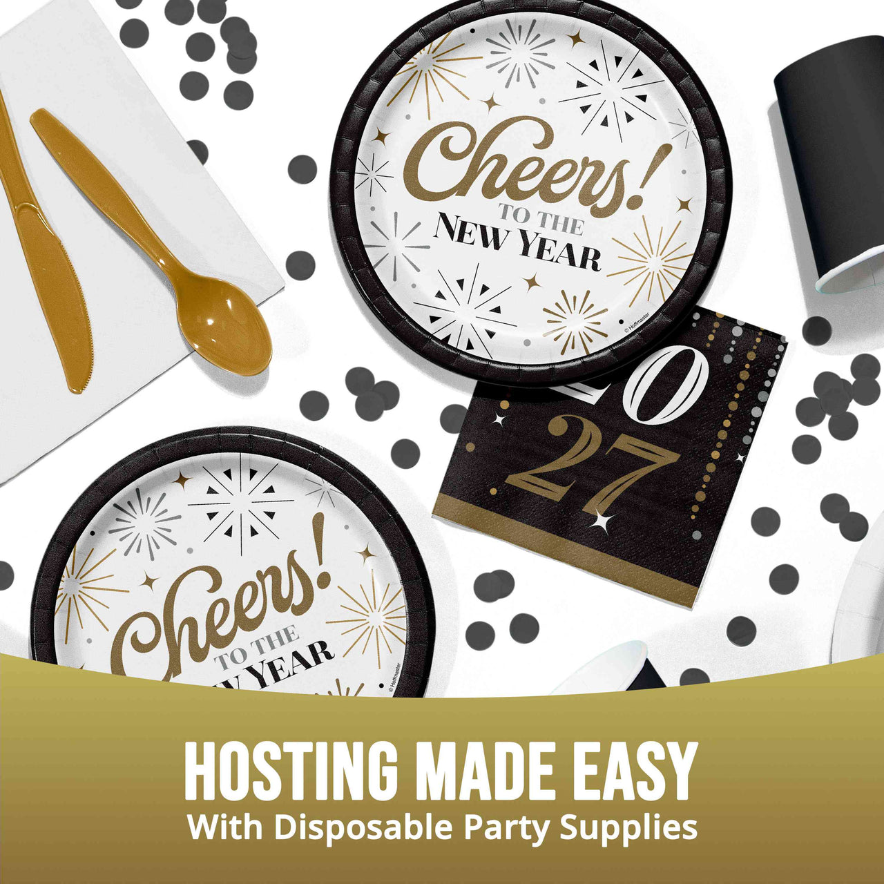 Dazzling Midnight 2027 Beverage Napkins (16/Pkg)