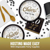 Dazzling Midnight 2027 Beverage Napkins (16/Pkg)