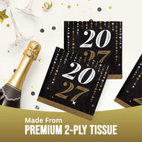 Dazzling Midnight 2027 Beverage Napkins (16/Pkg)
