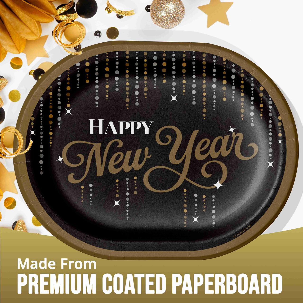 Dazzling Midnight Oval Platters 12" (8/Pkg)