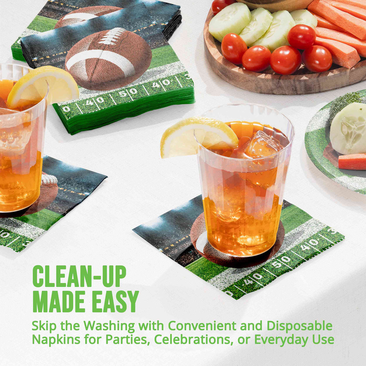 Fan Zone Football Beverage Napkins (16/Pkg)