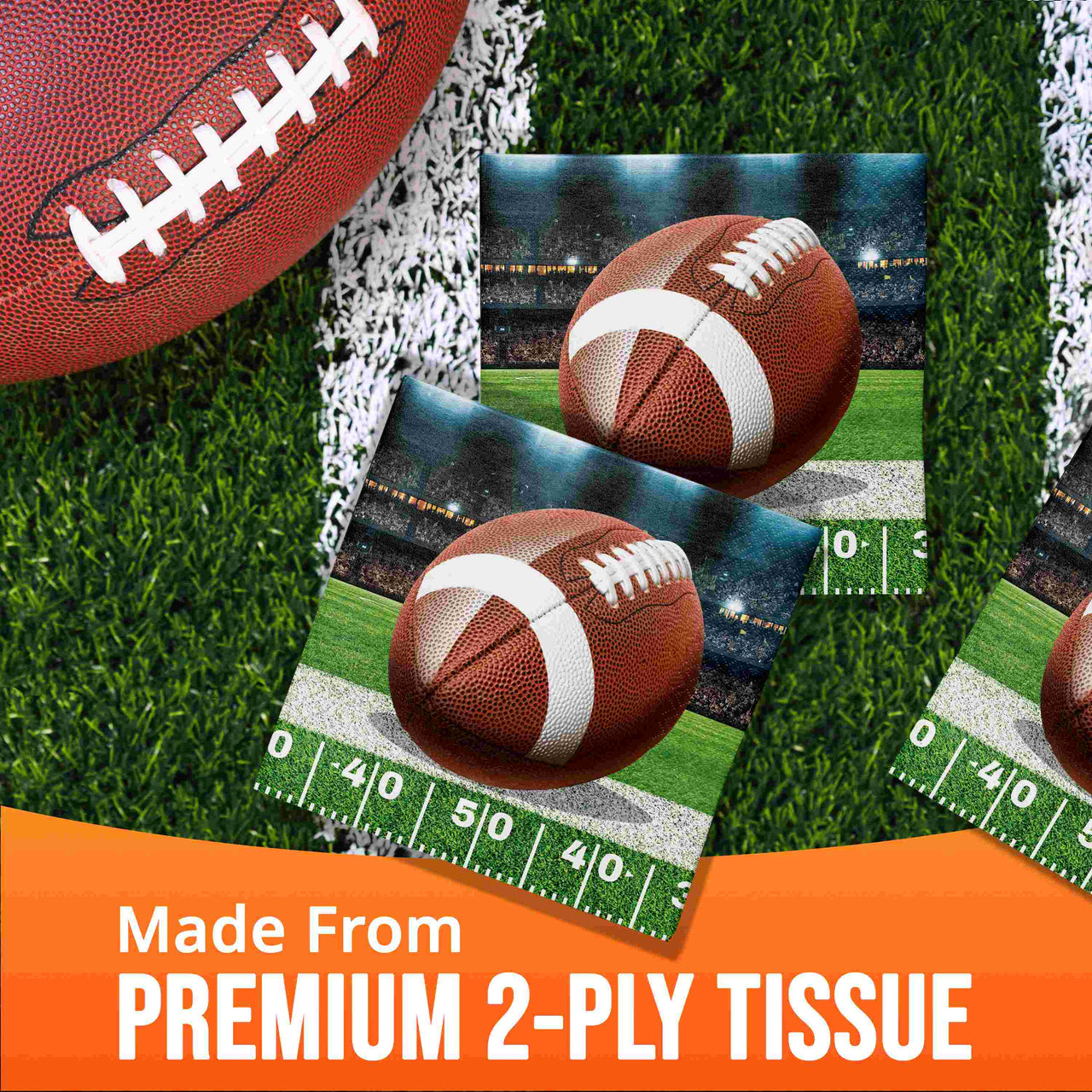Fan Zone Football Beverage Napkins (16/Pkg)