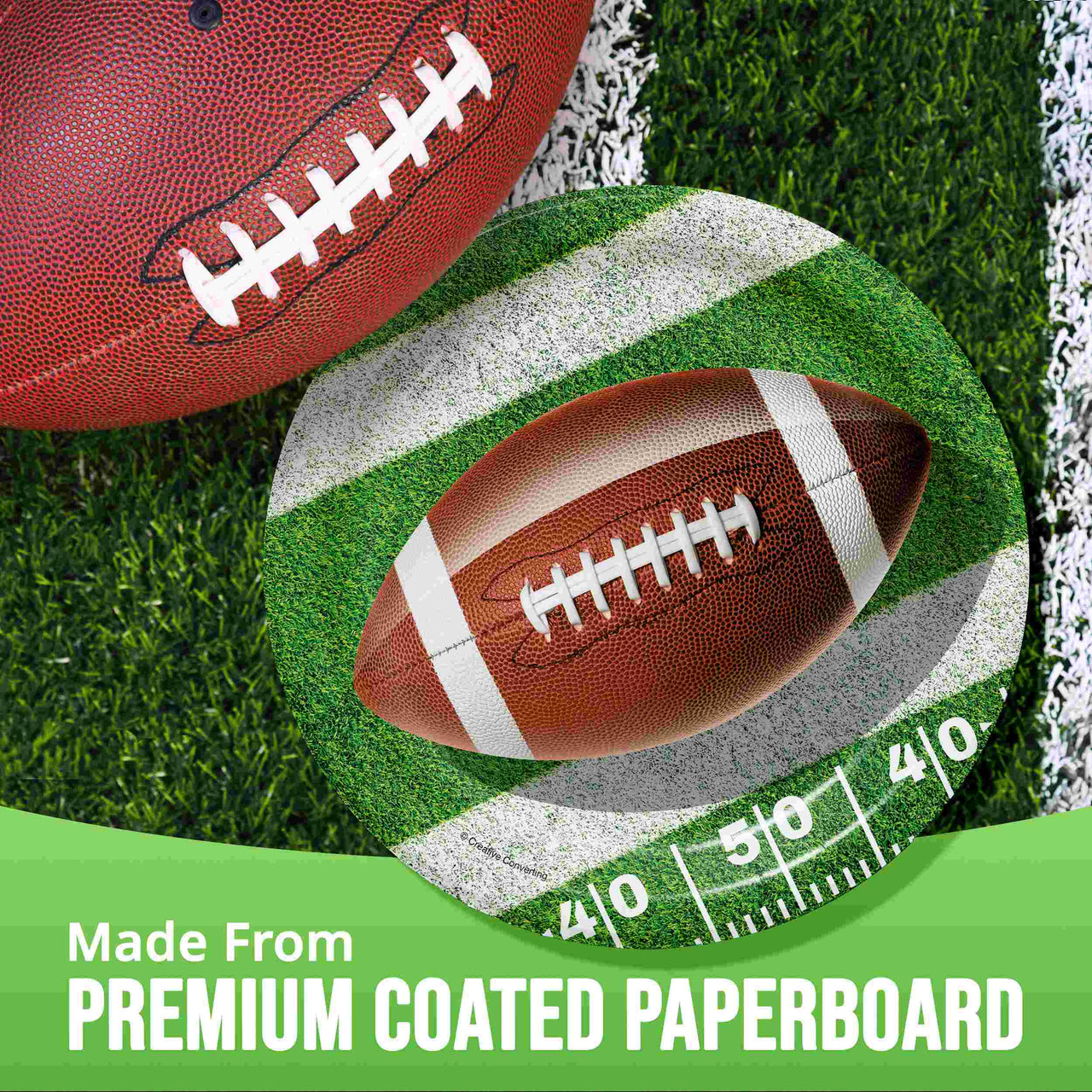 Fan Zone Football Luncheon Plates 7" (8/Pkg)