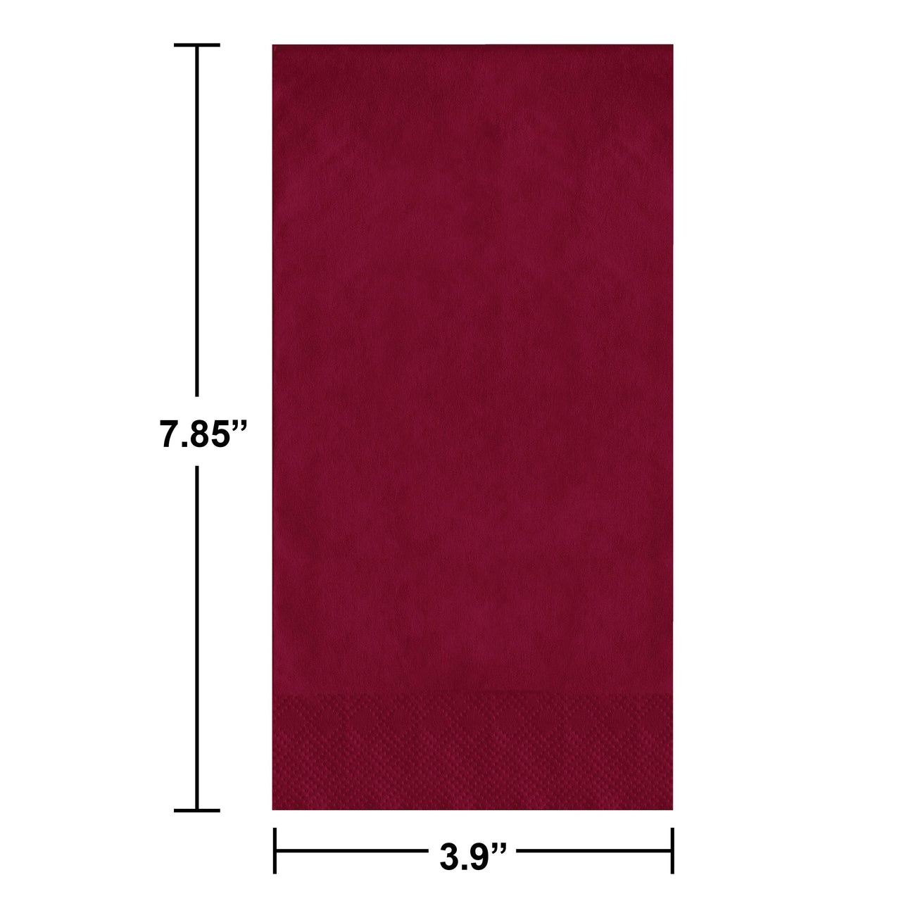 Burgundy Guest Towels (50/Pkg)