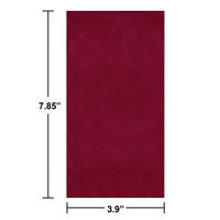 Burgundy Guest Towels (50/Pkg)