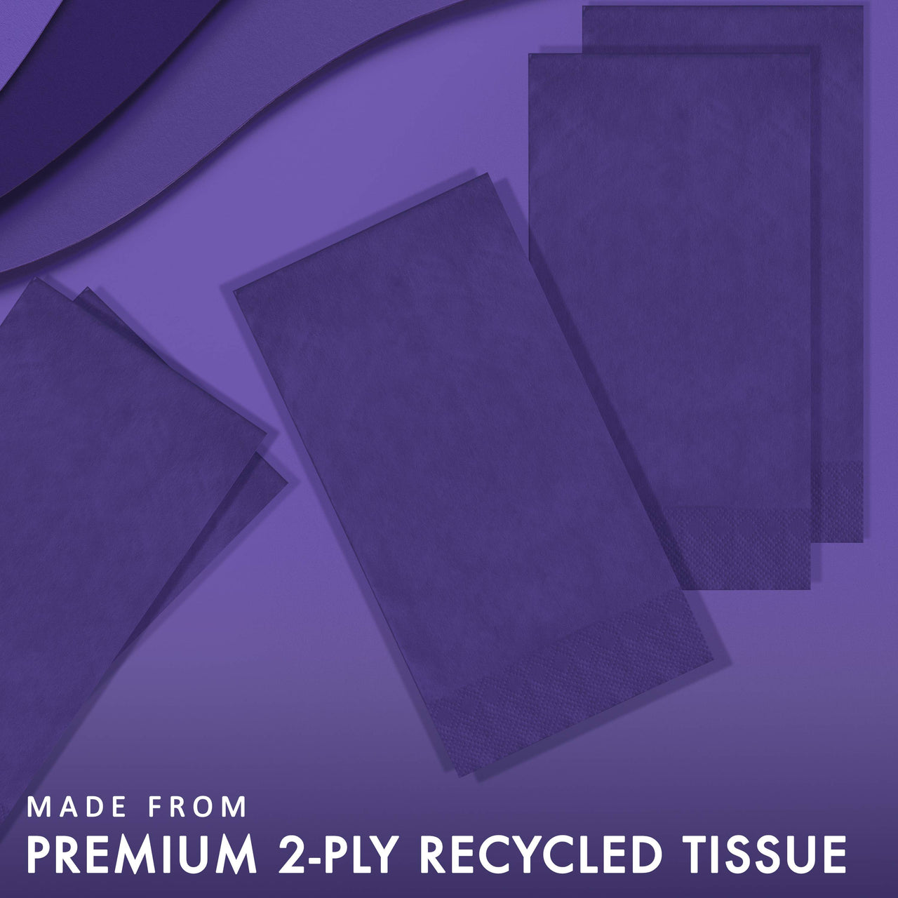 Purple Guest Towels (50/Pkg)