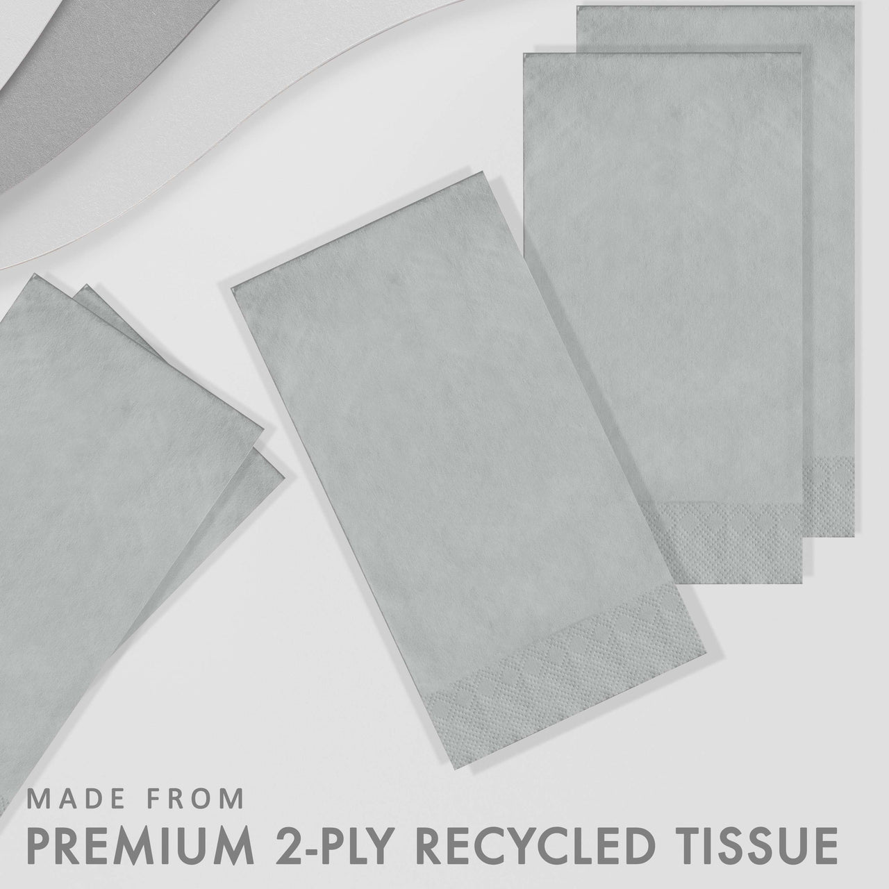 Shimmering Silver Guest Towels (50/Pkg)