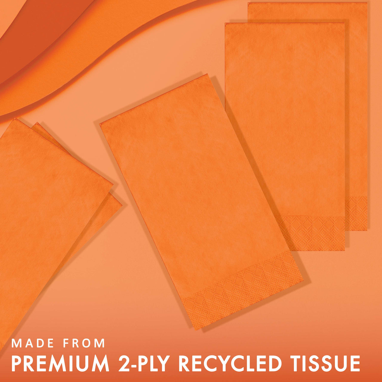 Sunkissed Orange Guest Towels (50/Pkg)