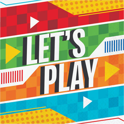 Sports Spirit Lets Play Luncheon Napkins