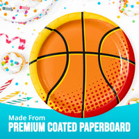 Sports Spirit Basketball Dinner Plates 9
