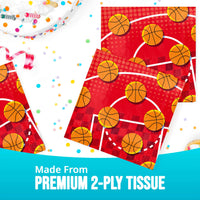 Sports Spirit Basketball Luncheon Napkins (16/Pkg)