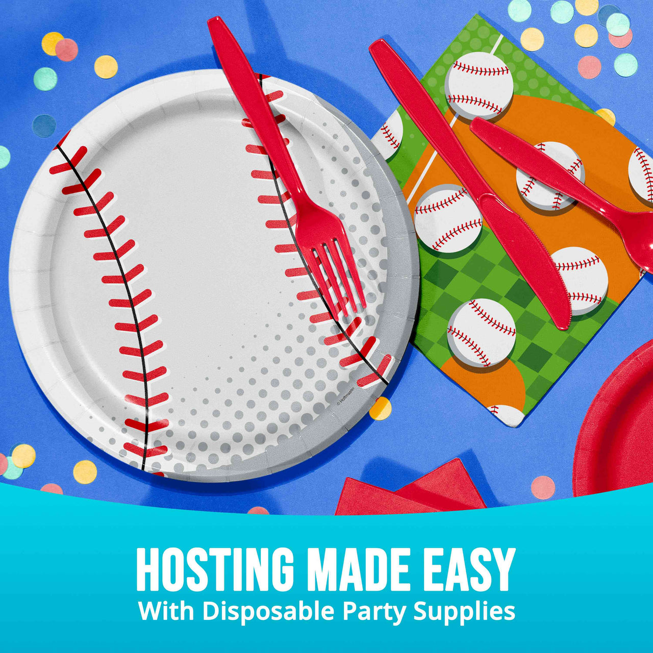 Sports Spirit Baseball Dinner Plates 9" (8/Pkg)