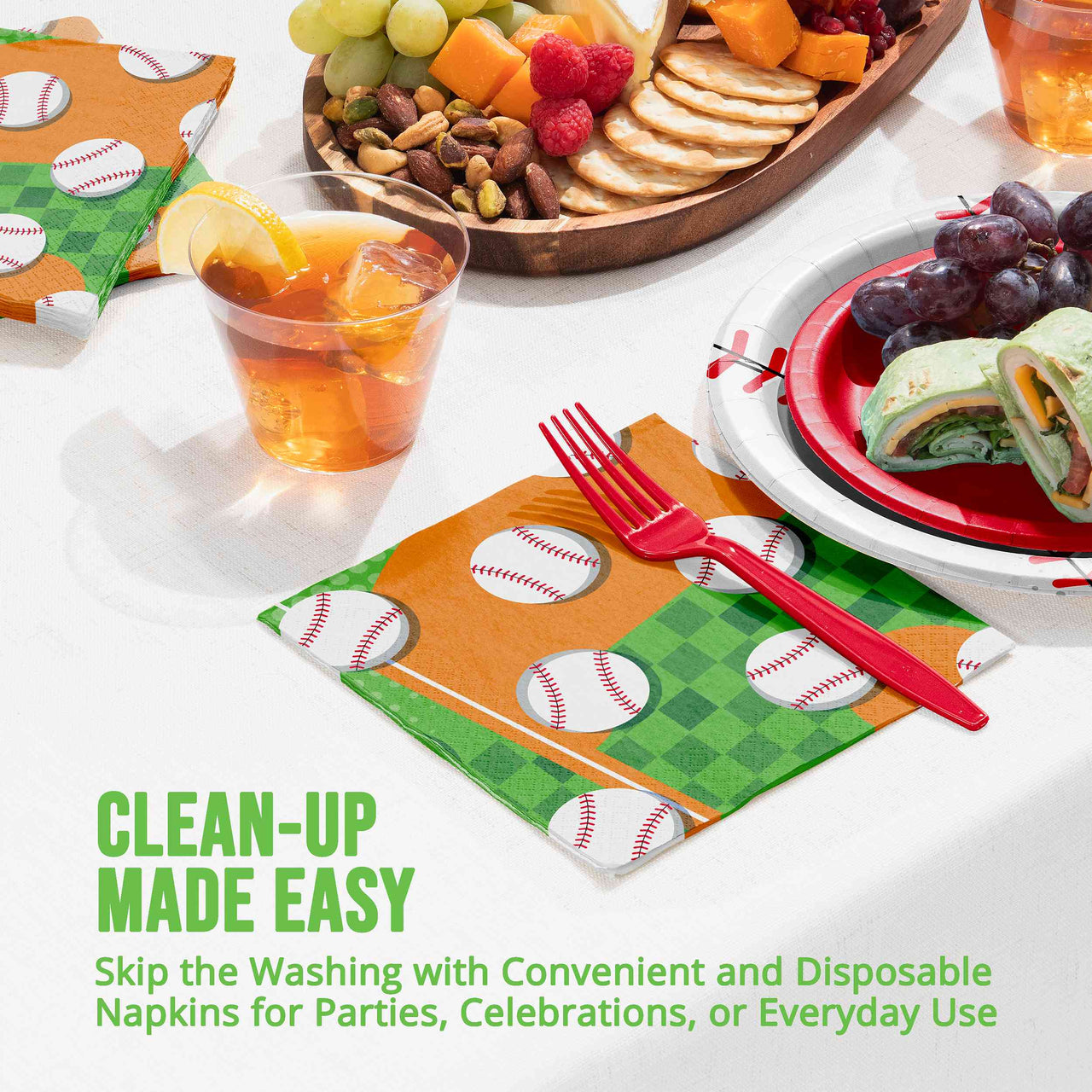 Sports Spirit Baseball Luncheon Napkins (16/Pkg)
