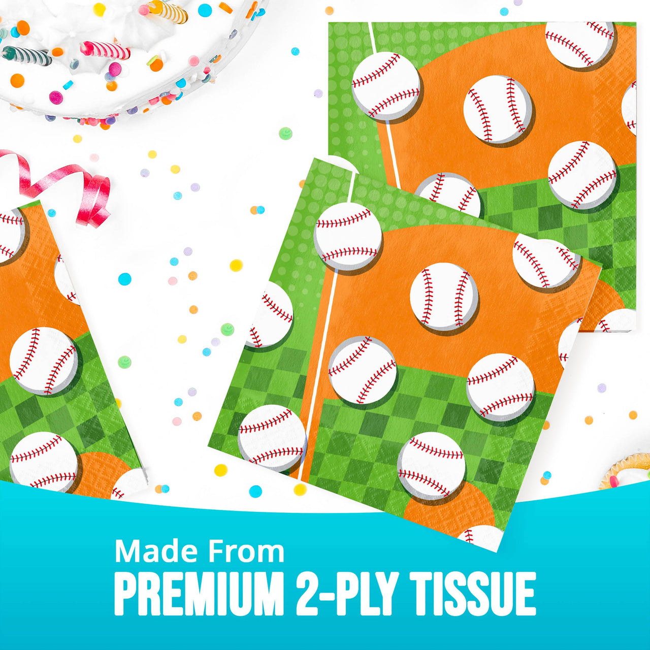 Sports Spirit Baseball Luncheon Napkins (16/Pkg)