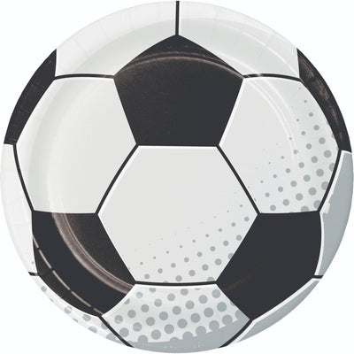 Sports Spirit Soccer Dinner Plates 9"
