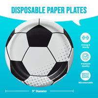 Sports Spirit Soccer Dinner Plates 9