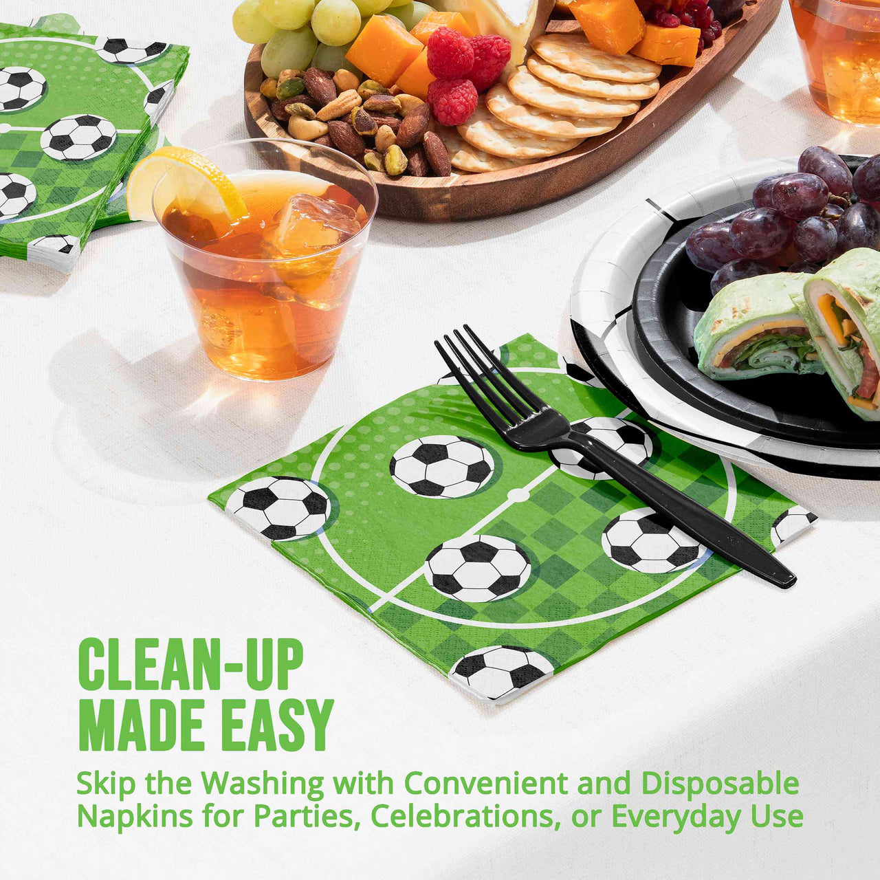 Sports Spirit Soccer Luncheon Napkins (16/Pkg)