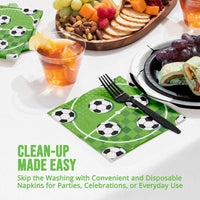 Sports Spirit Soccer Luncheon Napkins (16/Pkg)
