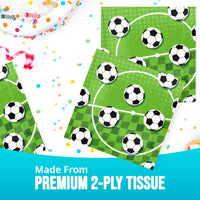 Sports Spirit Soccer Luncheon Napkins (16/Pkg)