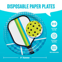 Sports Spirit Pickleball Dinner Plates 9