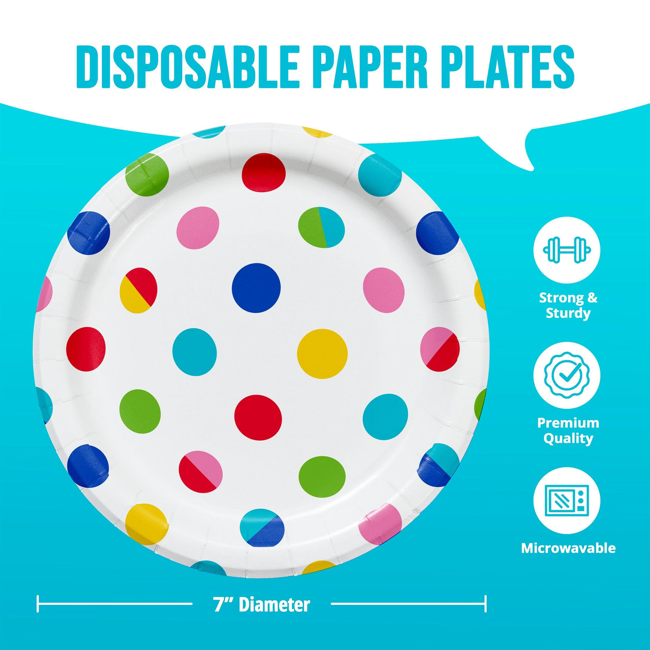 Bright Vibes Luncheon Plates 7" (8/Pkg)