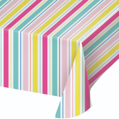 Birthday Brights Plastic Tablecover 54" x 96"