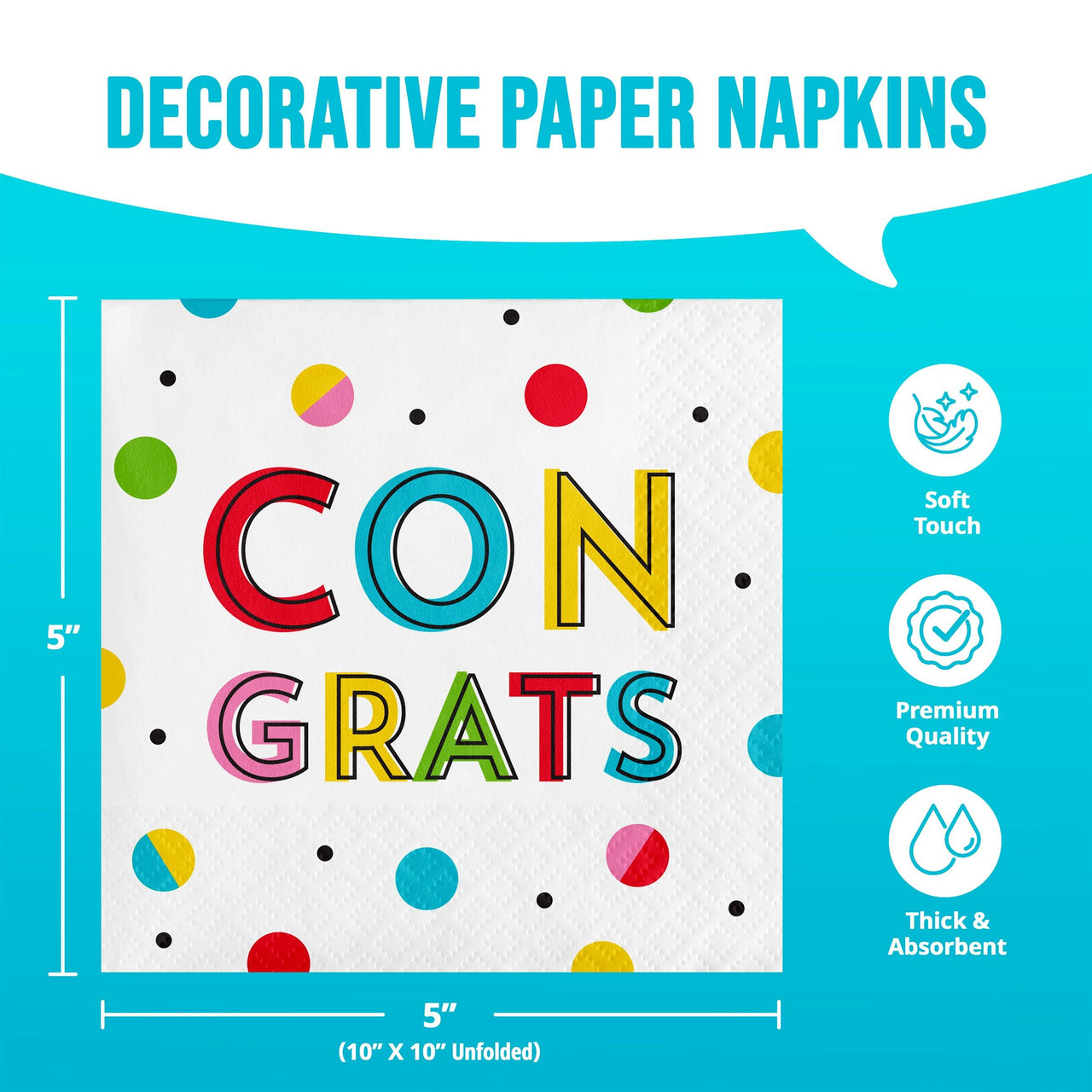 Snarky Celebration Congrats Beverage Napkins (16/Pkg)