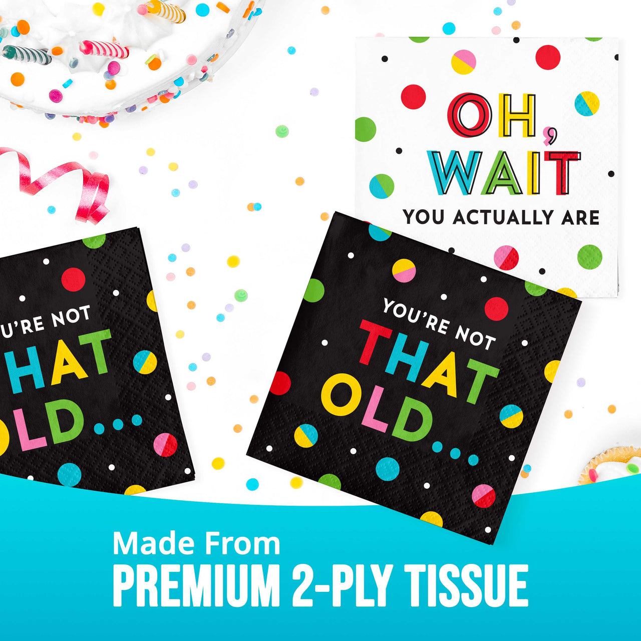 Snarky Celebration Not Old Beverage Napkins (16/Pkg)
