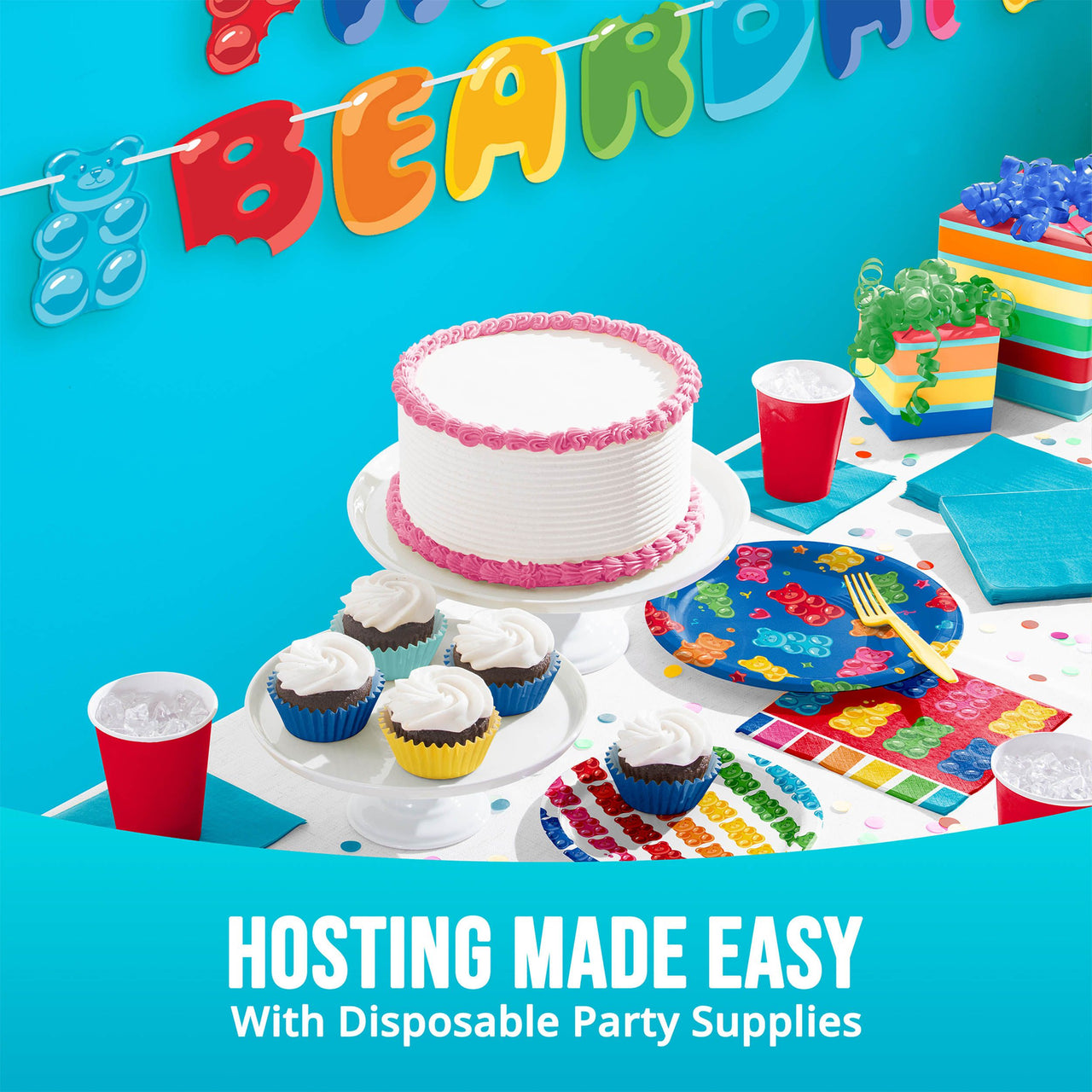 Gummy Bear Bash Luncheon Plates 7" (8/Pkg)
