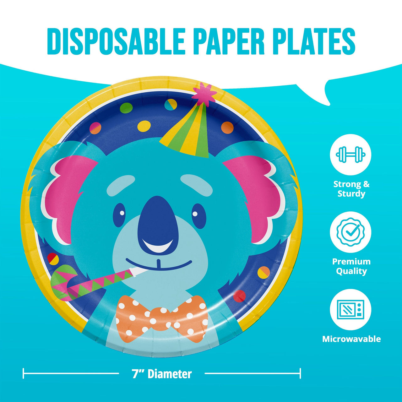 Animal Jamboree Luncheon Plates 7" (8/Pkg)