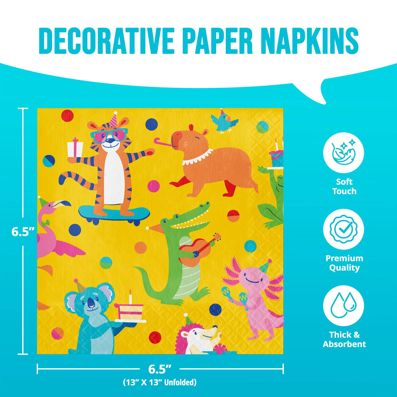 Animal Jamboree Luncheon Napkins (16/Pkg)