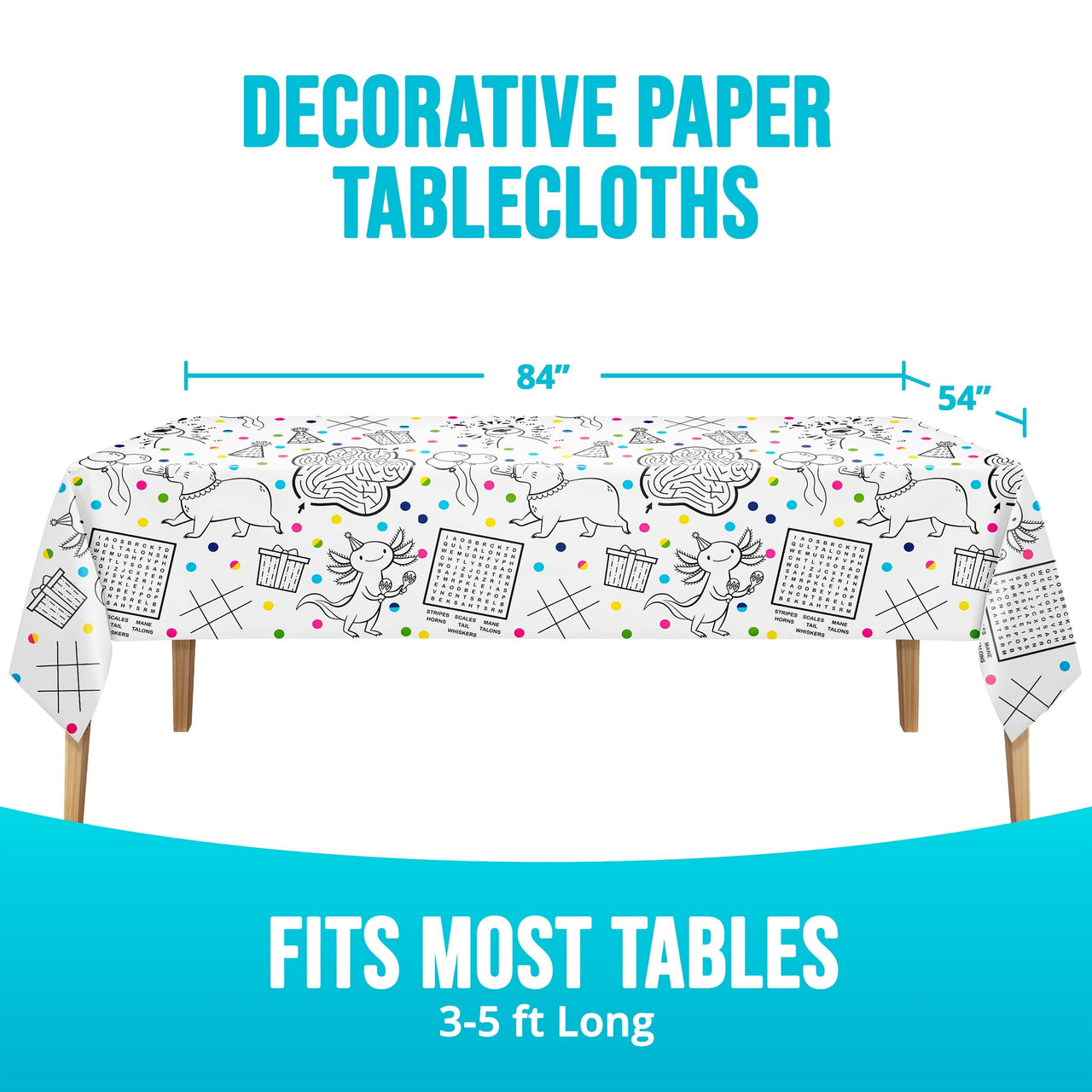 Animal Jamboree Plastic Tablecover 54" x 84"