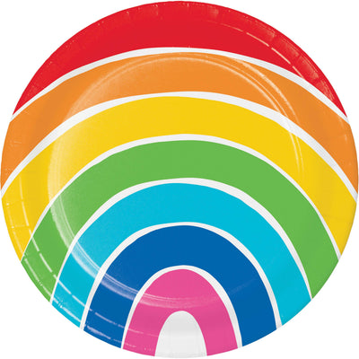 Rainbow Cheer Dinner Plates 9"