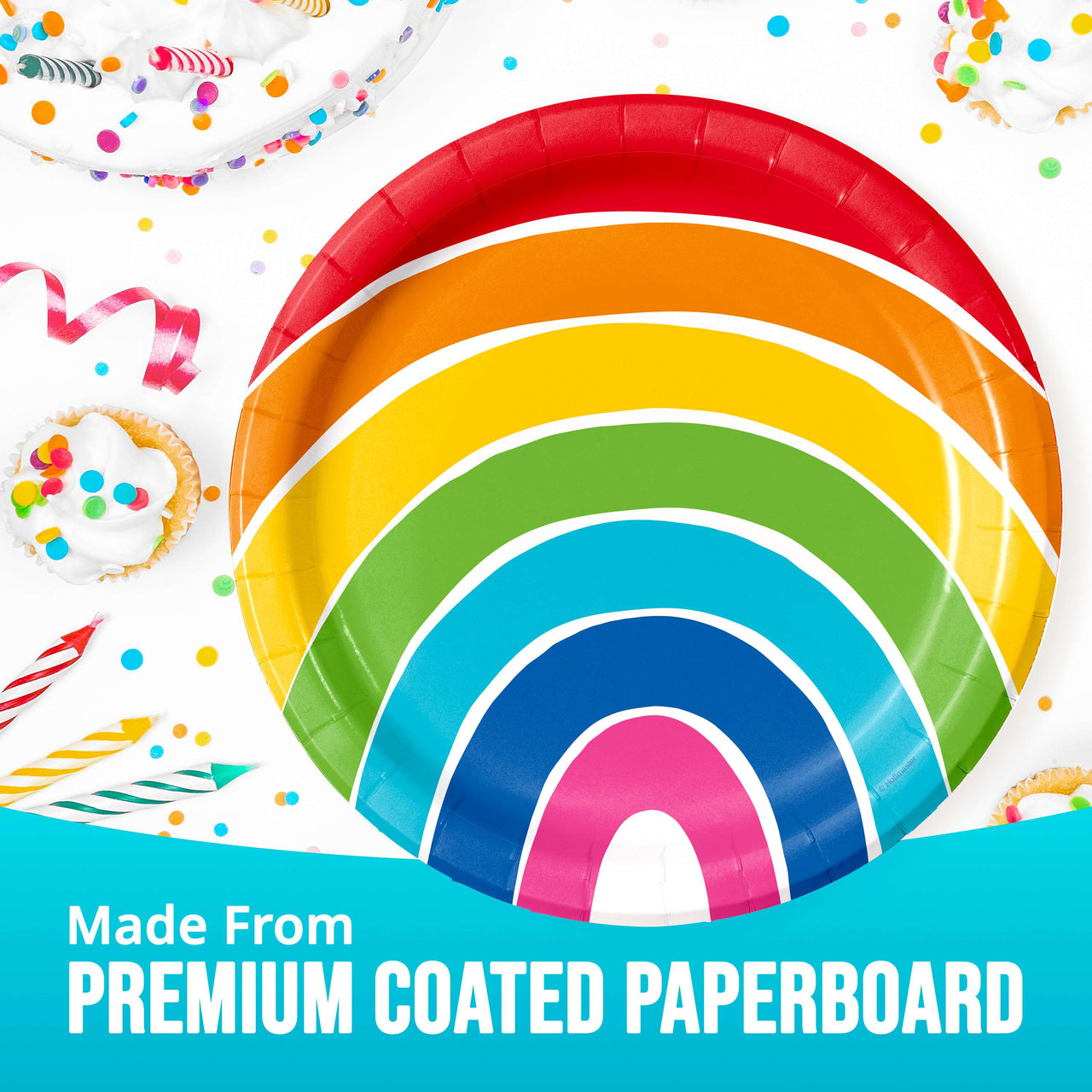 Rainbow Cheer Dinner Plates 9" (8/Pkg)