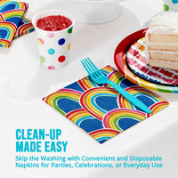 Rainbow Cheer Luncheon Napkins (16/Pkg)