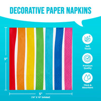 Rainbow Cheer Beverage Napkins (16/Pkg)