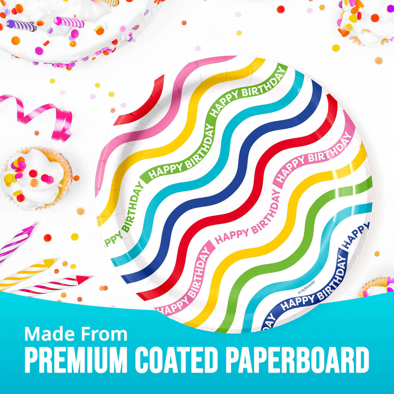 Color Waves Luncheon Plates 7" (8/Pkg)