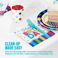 Color Waves Luncheon Napkins (16/Pkg)