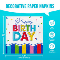 Color Waves Luncheon Napkins (16/Pkg)