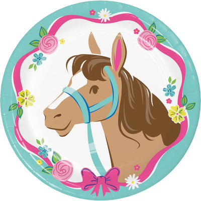Horse Charm Luncheon Plates 7"